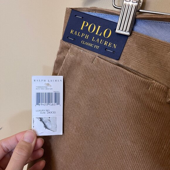 Polo Ralph Lauren Classic Fit Stretch Corduroy Pants - Men's Size 34*30 - Picture 3 of 14